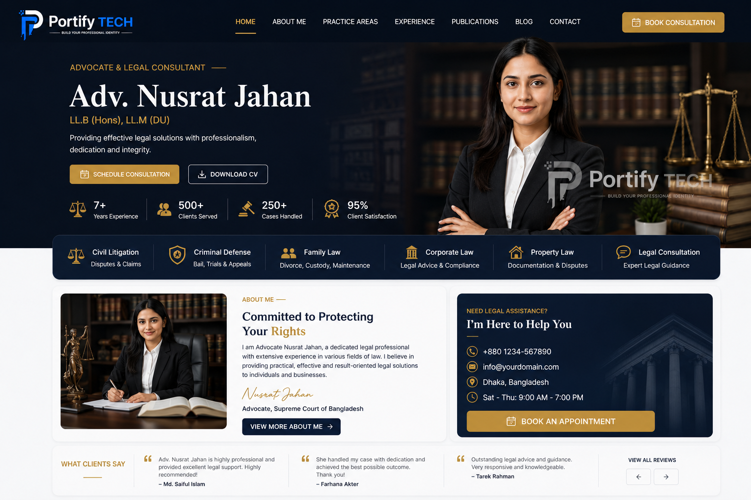Advocate Portfolio Demo